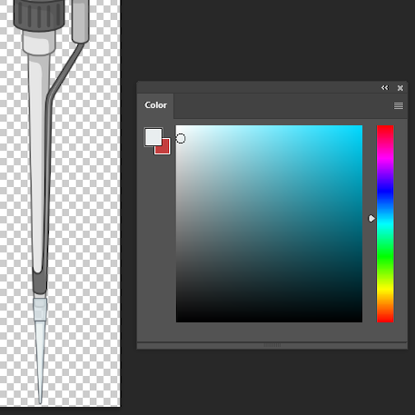 A screenshot of a pipette in Adobe Photoshop